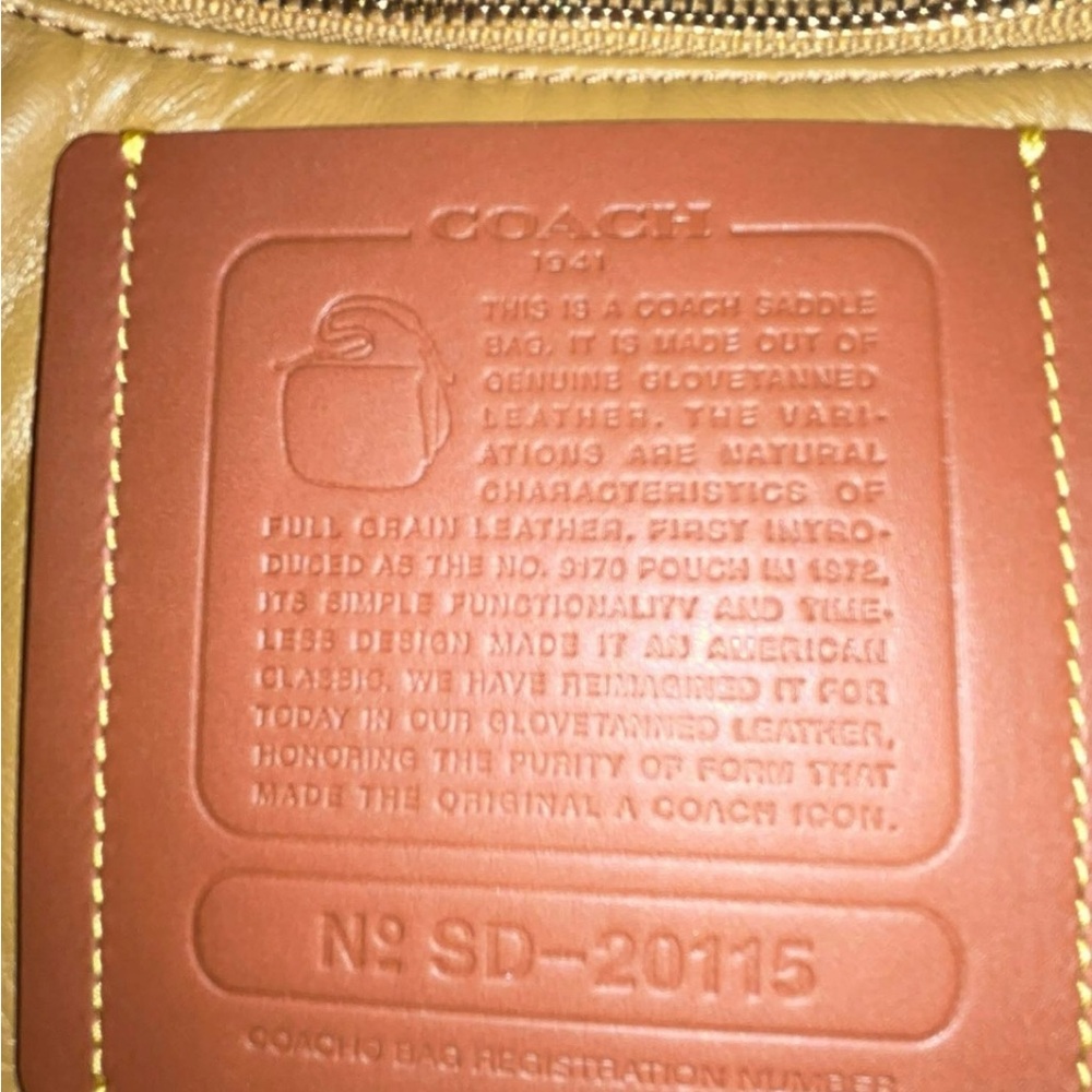 NWOT Coach Saddle Bag 23 Custom - Picture 10 of 10